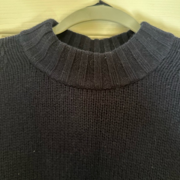 COS Chunky Pure Cashmere Crew Neck Jumper Sweater Navy - Picture 4 of 11